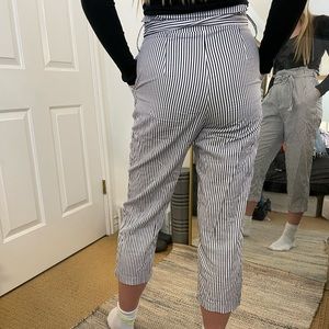 Cropped high rise pants